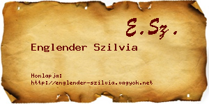 Englender Szilvia névjegykártya